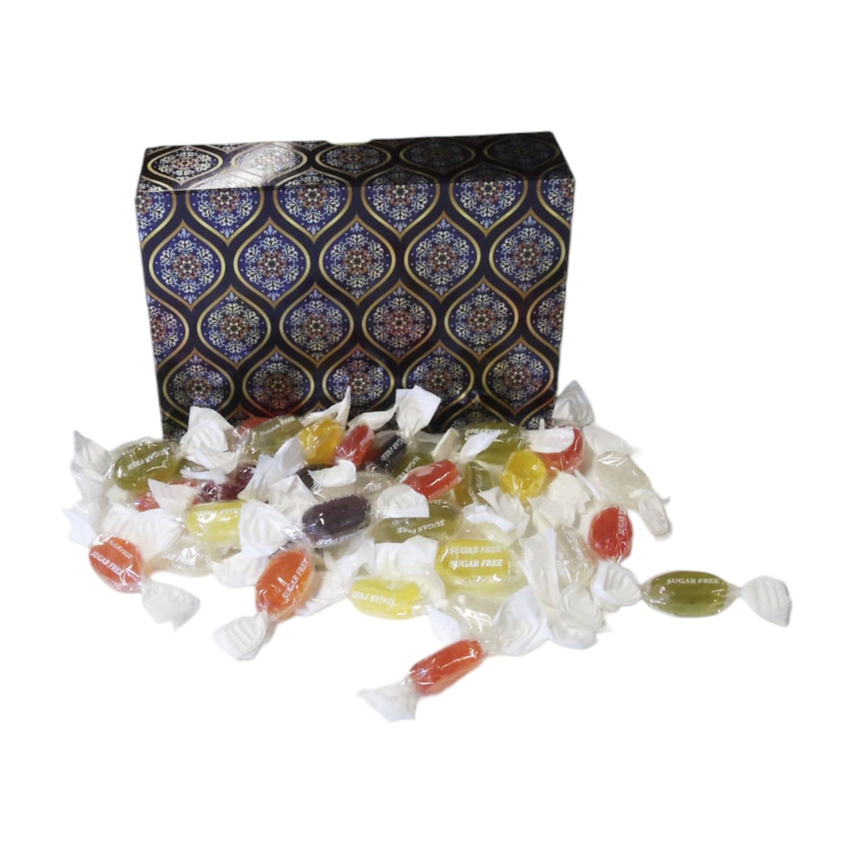 350g Rectangular Box of Sugar Free Fruit Drops