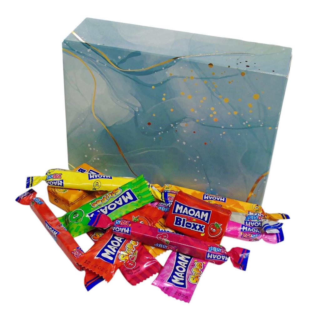 350g Rectangular Box of Maoam Joystix, Bloxs, Strips Fruit Chews Sweets