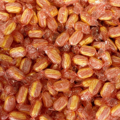 350g Rectangular Patterned Box of Sugar Free Rhubarb and Custard