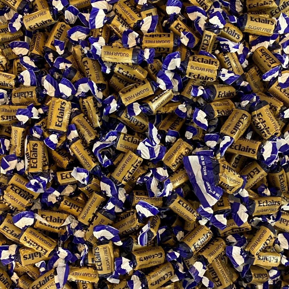 350g Rectangular Patterned Box of Sugar Free Chocolate Eclairs