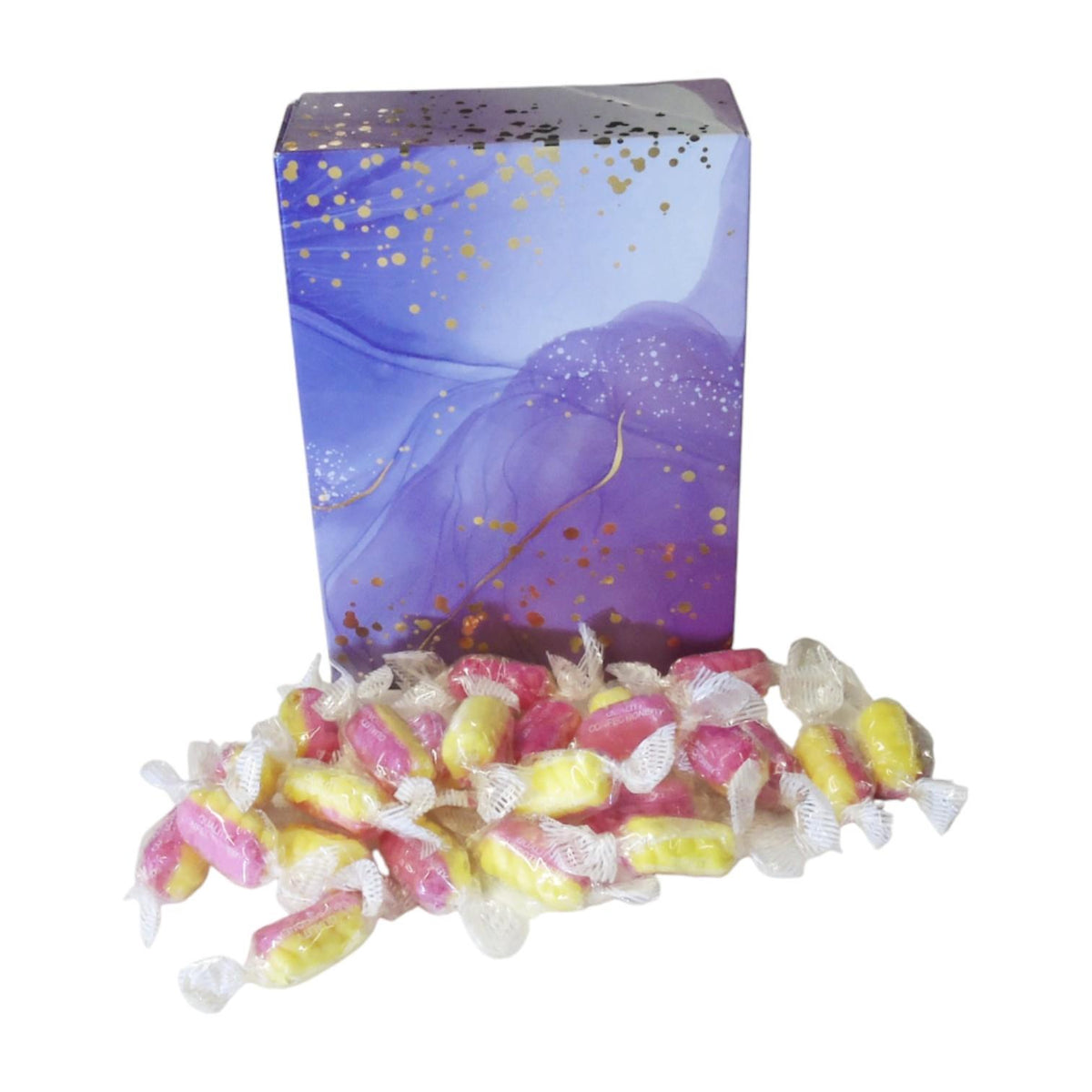 350g Rectangular Box of Rhubarb & Custard Twists