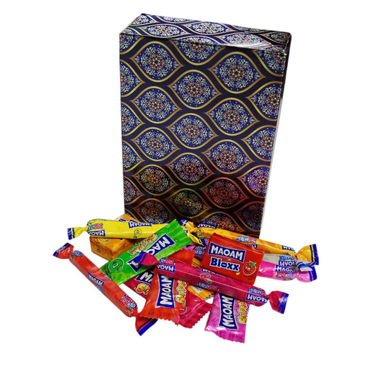 350g Rectangular Box of Maoam Joystix, Bloxs, Strips Fruit Chews Sweets