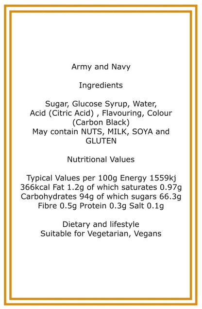 250g Cotton Bag of Army and Navy Sweets
