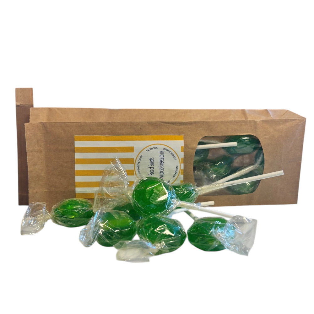 Bag of 10 Dobsons Apple Mega Lollies