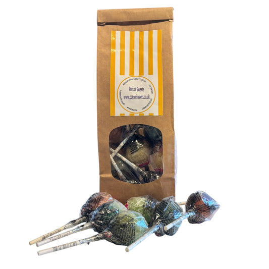 Bag of 10 Vidal Zoom Super Sour Mega Lollies with Bubblegum Centre