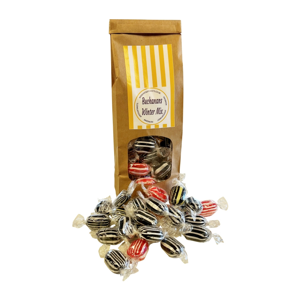 300g Bag of Buchanans Winter Mix Hard Boiled Sweets