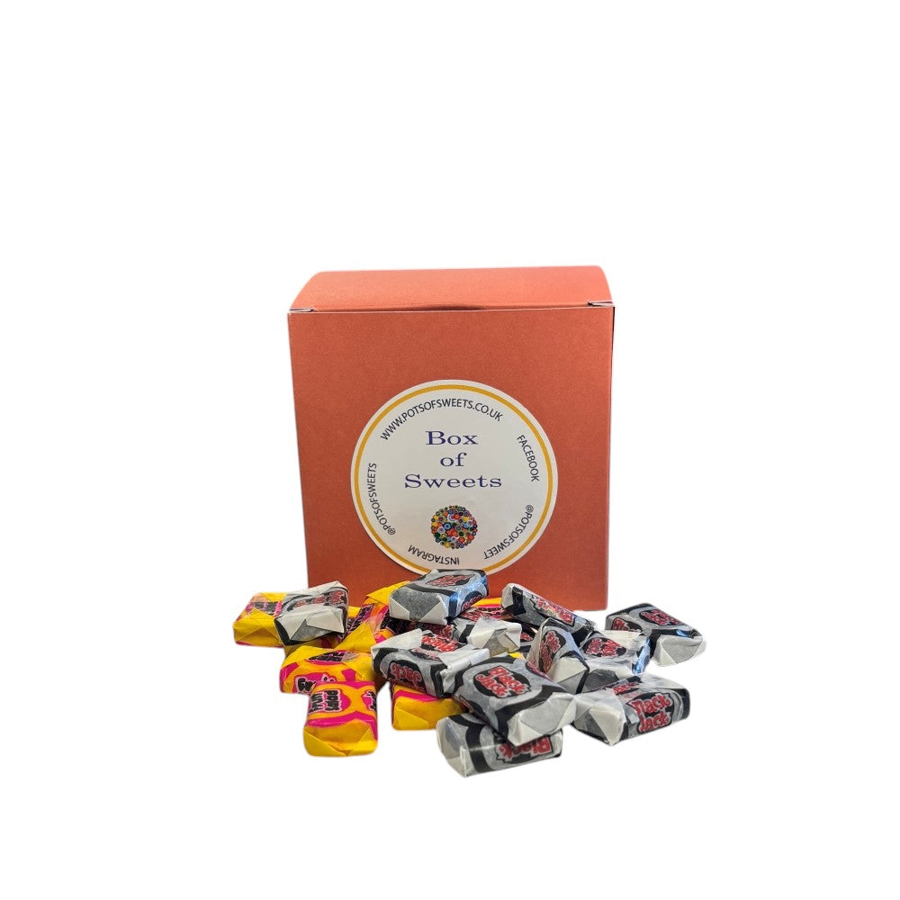 300g Square Box of Black Jacks and Fruit Salads