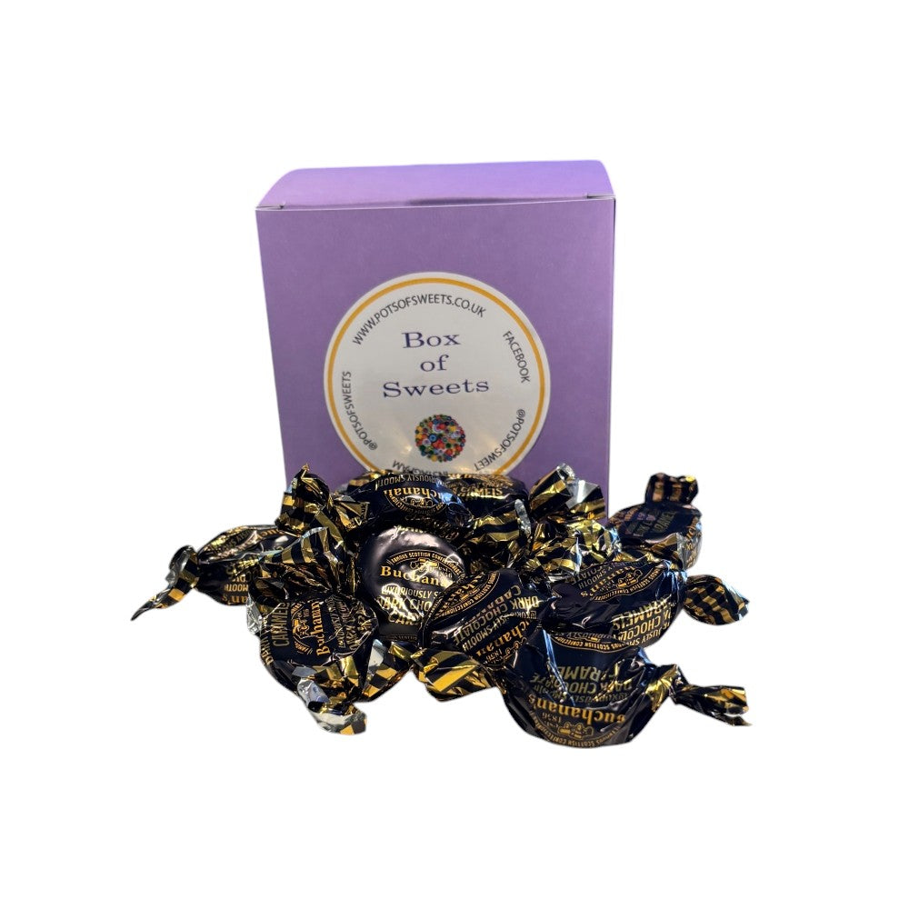 300g Square Box of Buchanan's Chocolate Caramel Toffees