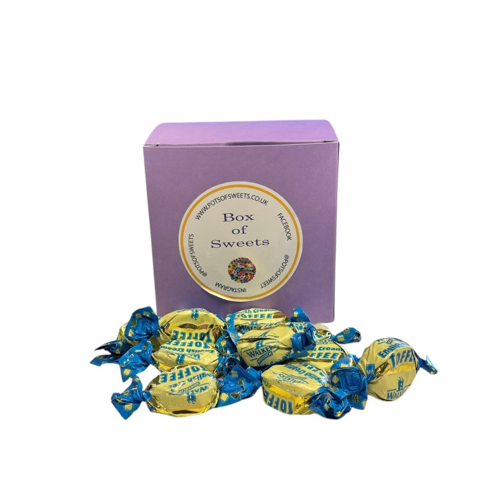 300g Square Box of Walkers English Creamy Toffee