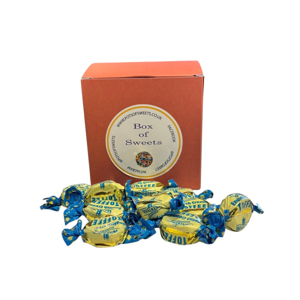 300g Square Box of Walkers English Creamy Toffee