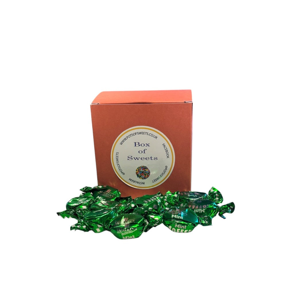 300g Square Box of Walkers Mint Toffee