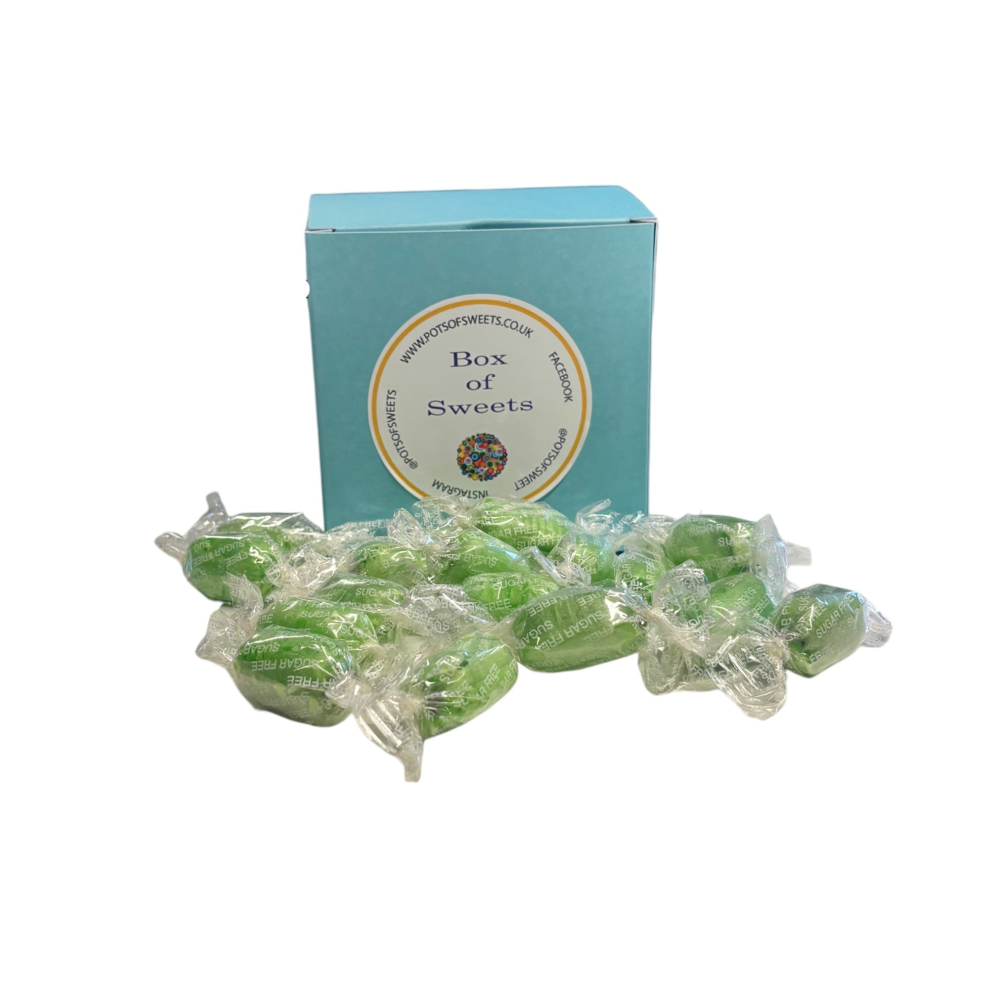 300g Square Box of Sugar Free Chocolate Limes Sweets