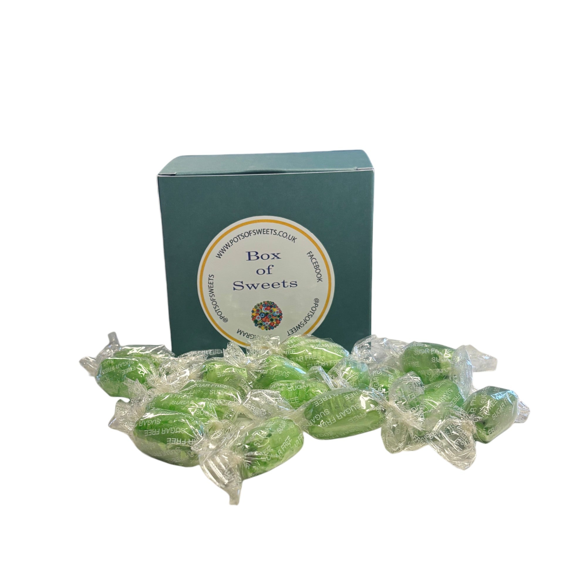 300g Square Box of Sugar Free Chocolate Limes Sweets