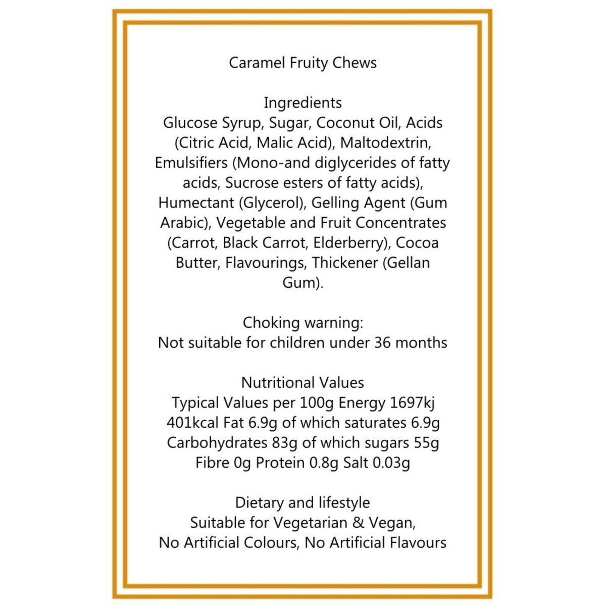 250g Cotton Bag of Fruity Chews Fruit Caramels