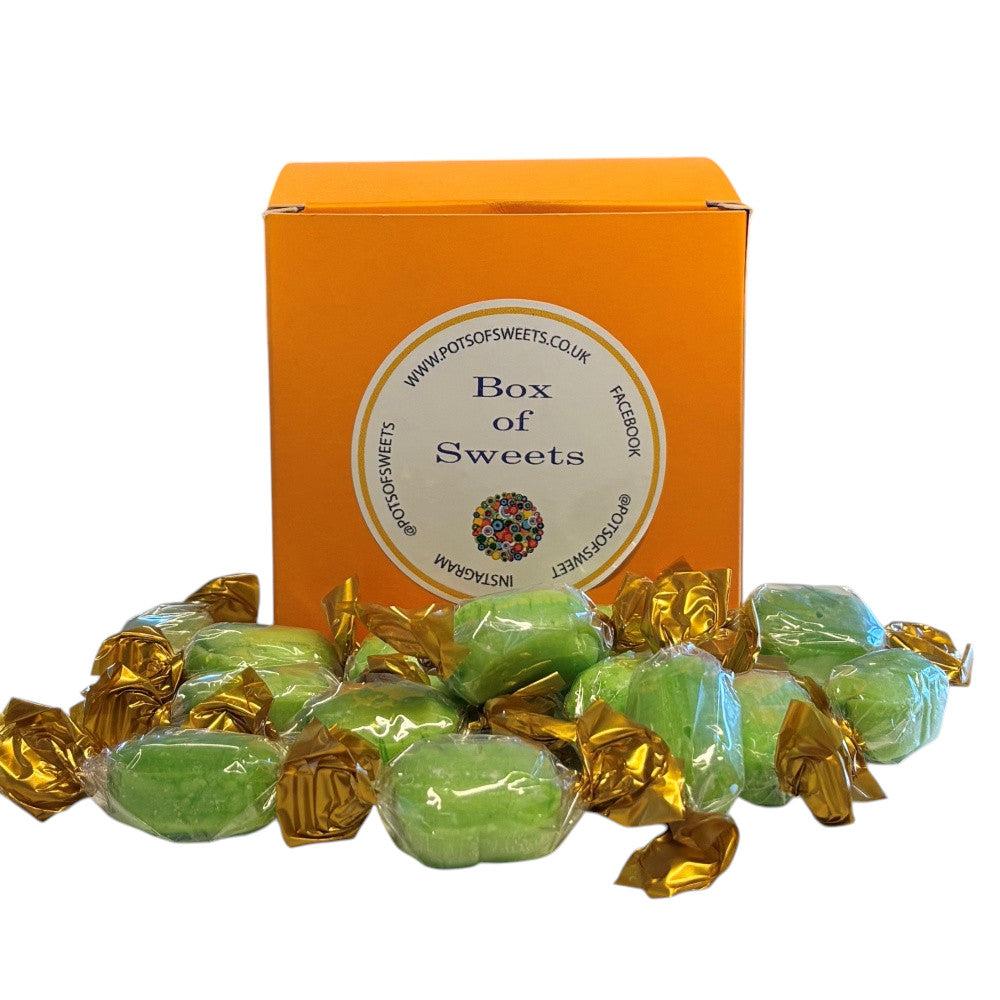 300g Square Box of Hard Boiled Chocolate Limes Sweets