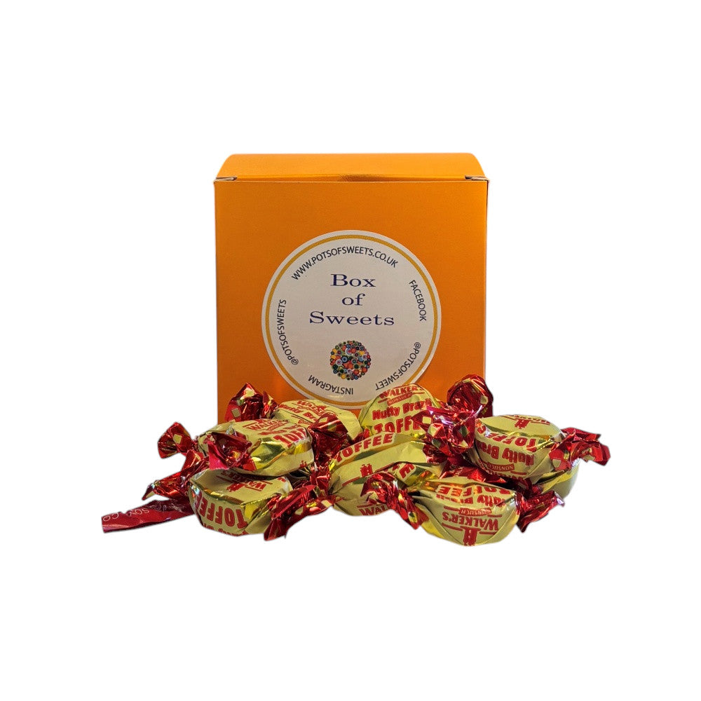 300g Square Box of Walker Nutty Brazil Toffee