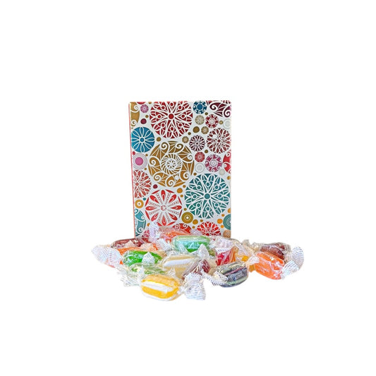 250g Rectangular Box Pattern of Buchanans Winter Mix Hard Boiled Sweets