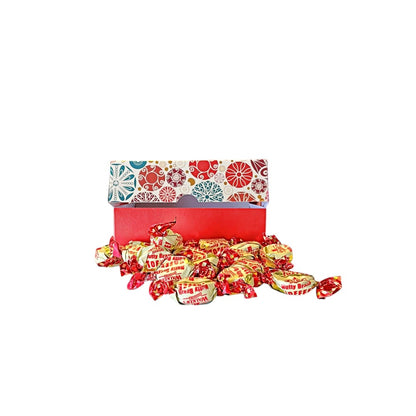 250g Rectangular Box Pattern of Walker Nutty Brazil Toffee