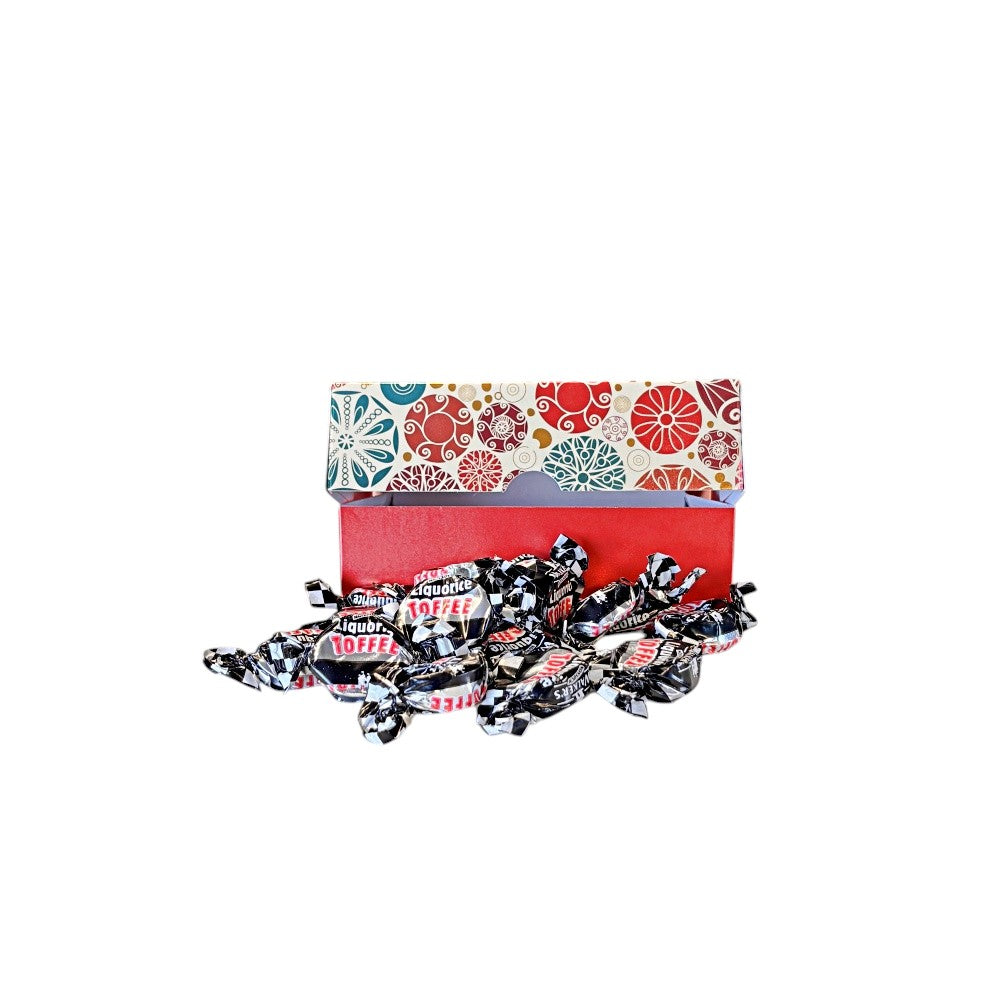 250g Rectangular Box Pattern of Walkers Liquorice Toffee