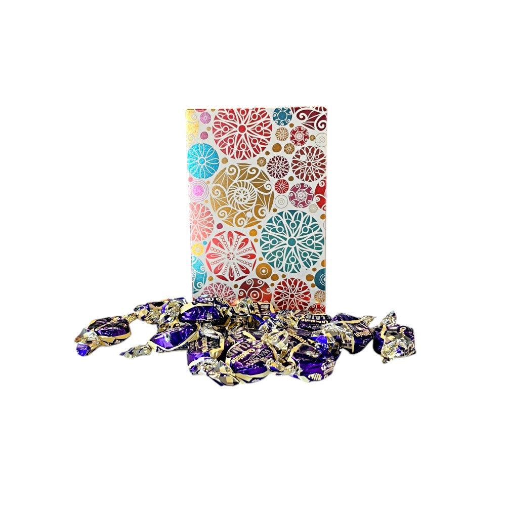 250g Rectangular Box Pattern of Walkers Milk Chocolate Eclairs