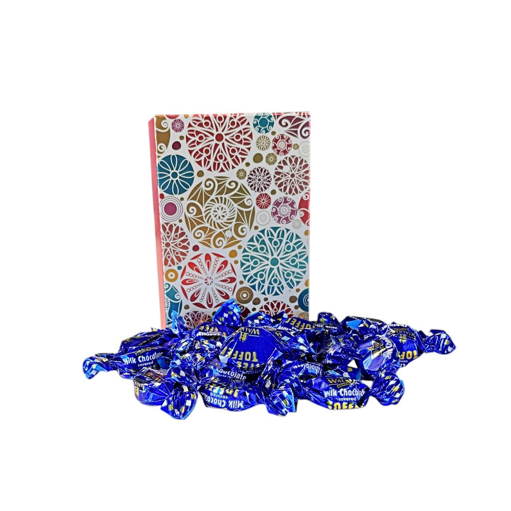 250g Rectangular Box Pattern of Walkers Milk Chocolate Toffee