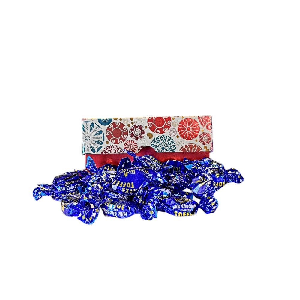 250g Rectangular Box Pattern of Walkers Milk Chocolate Toffee