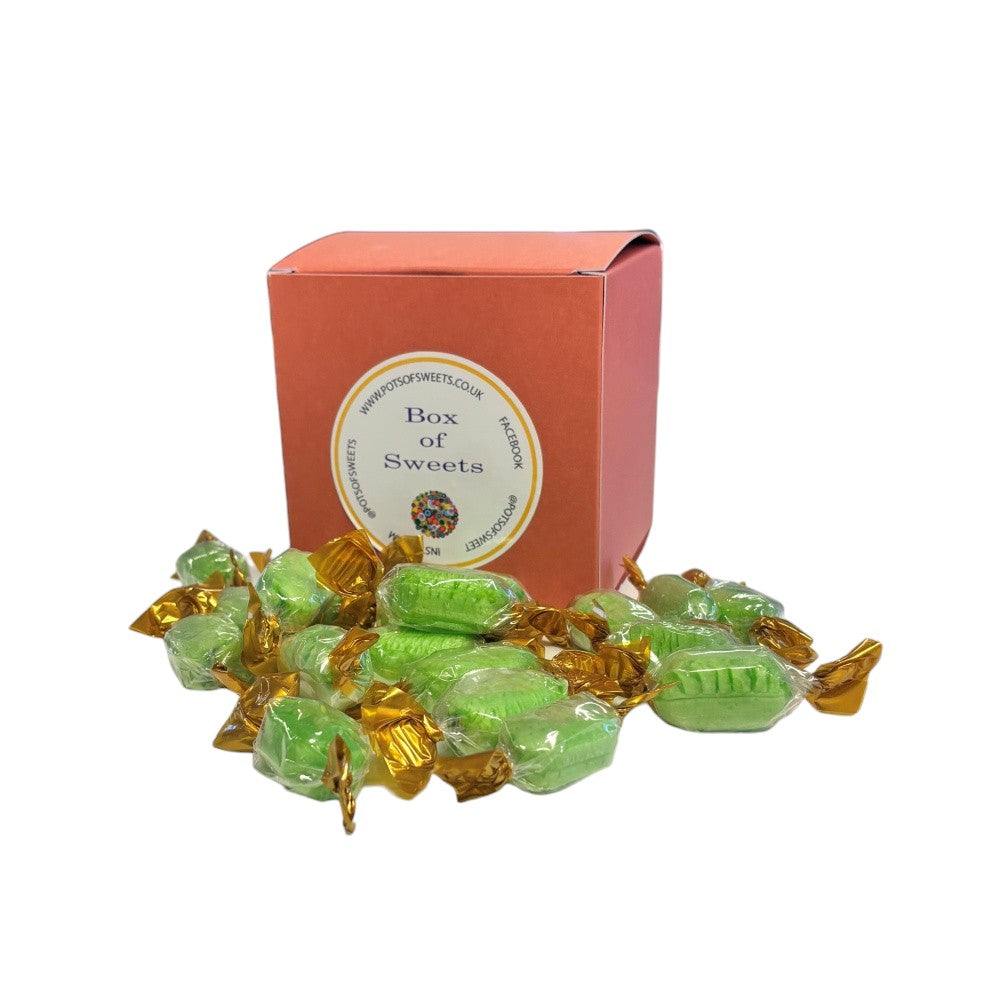 300g Square Box of Hard Boiled Chocolate Limes Sweets