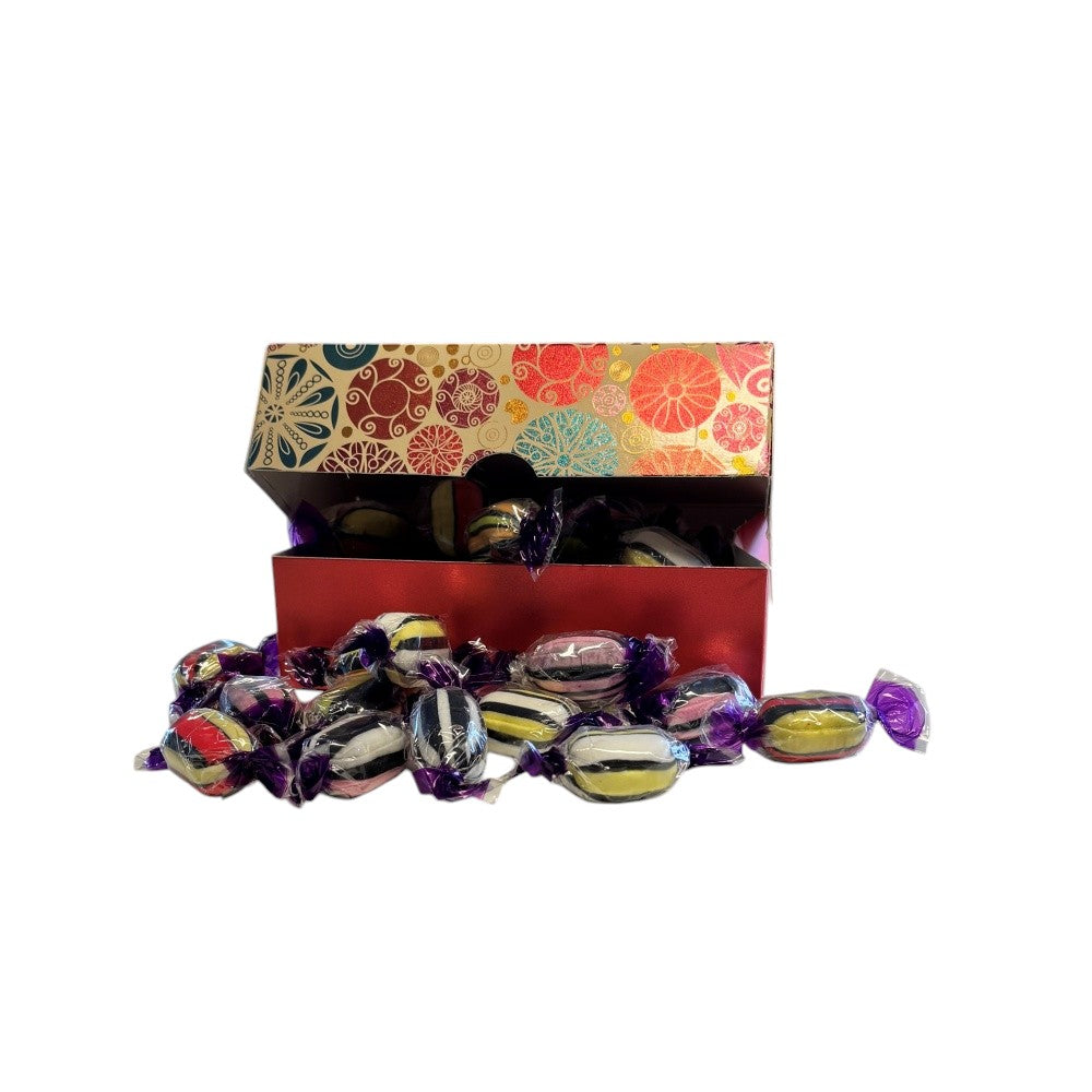 250g Rectangular Patterned Box of Buchanans Liquorice Assortment Sweets