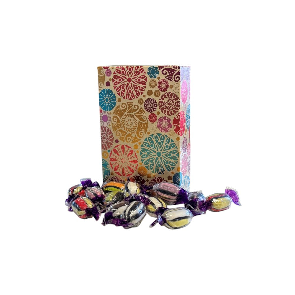 250g Rectangular Patterned Box of Buchanans Liquorice Assortment Sweets