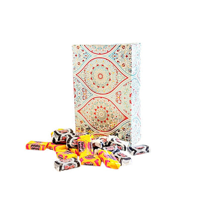 250g Rectangular Box Blossom Pattern of Black Jacks and Fruit Salads