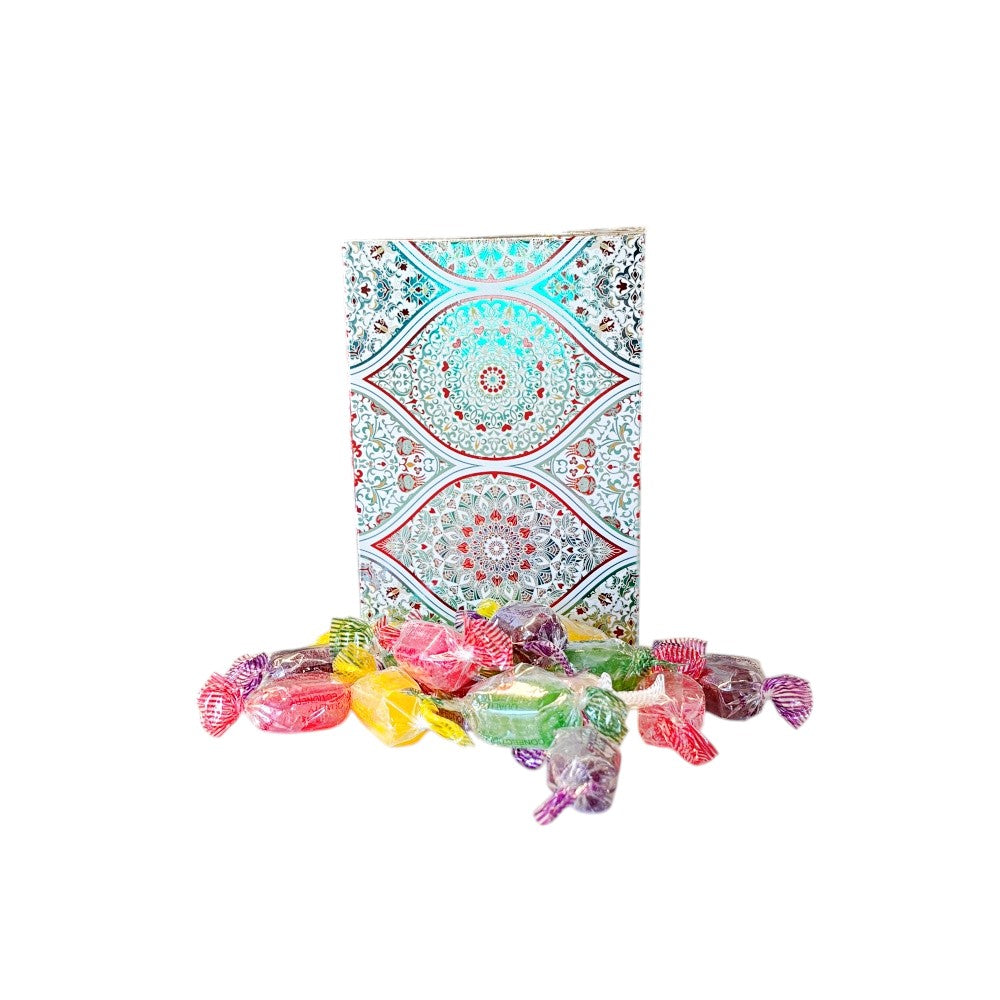 250g Rectangular Box Pattern of Hard Boiled Fruit Drop Sweet