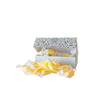 250g Rectangular Patterned Box of Sherbet Lemon Sweets