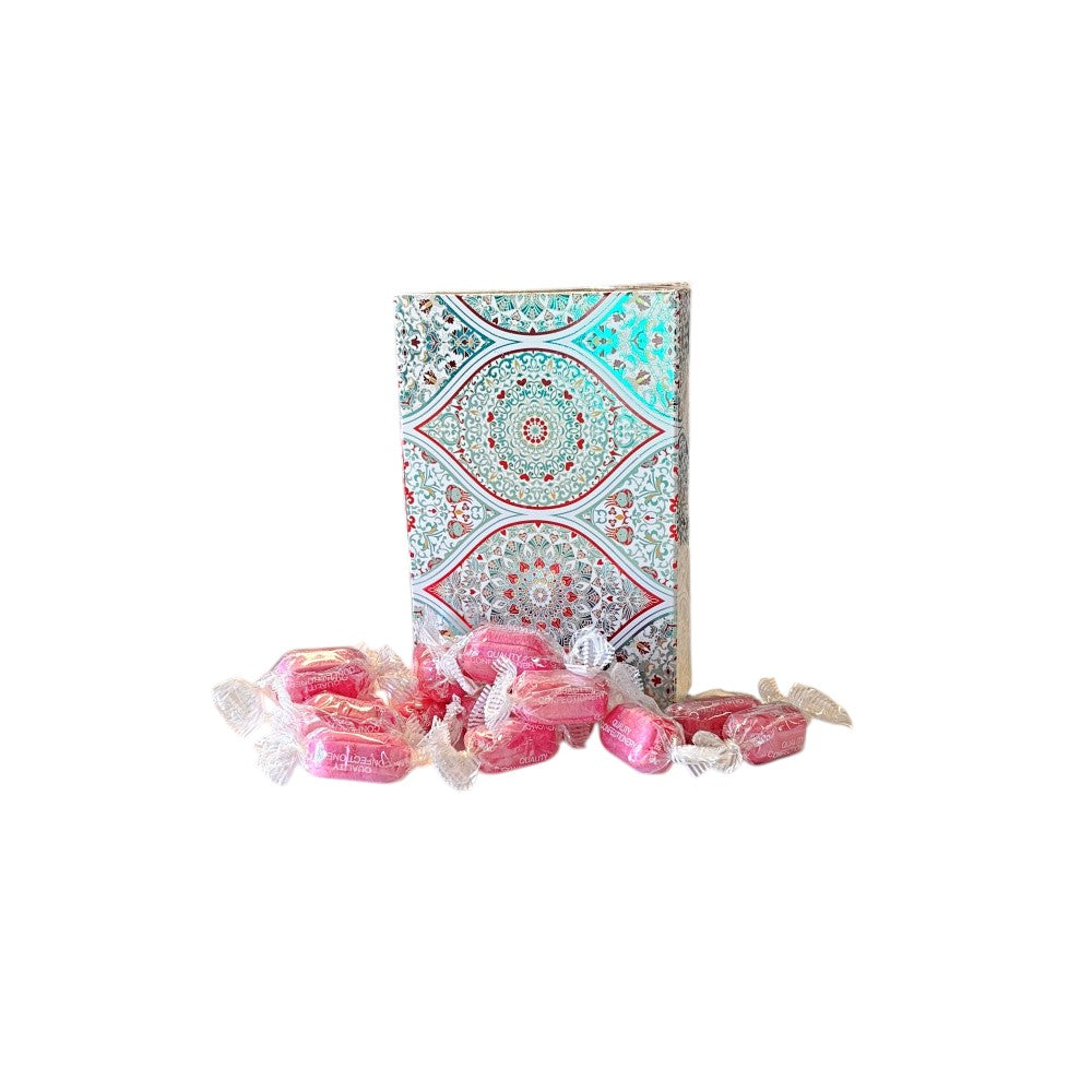 250g Rectangular Patterned Box of Strawberry Sherbets Sweets