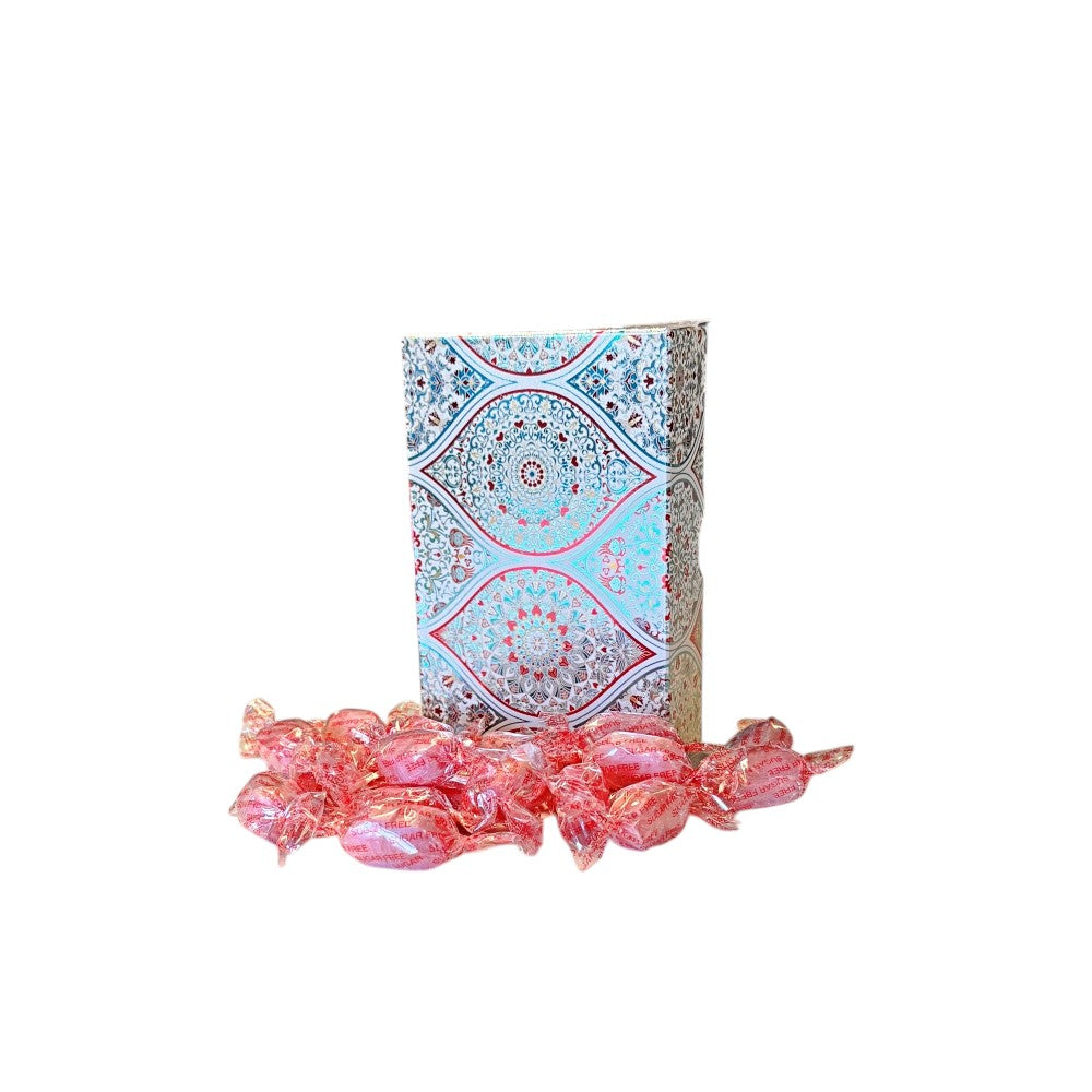 250g Rectangular Box Pattern of Sugar Free Strawberry Sherbets Sweets