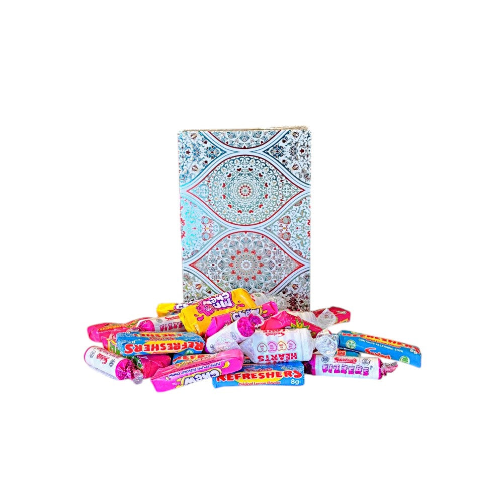 250g Rectangular Box Pattern of Swizzles Retro Sweet Mix