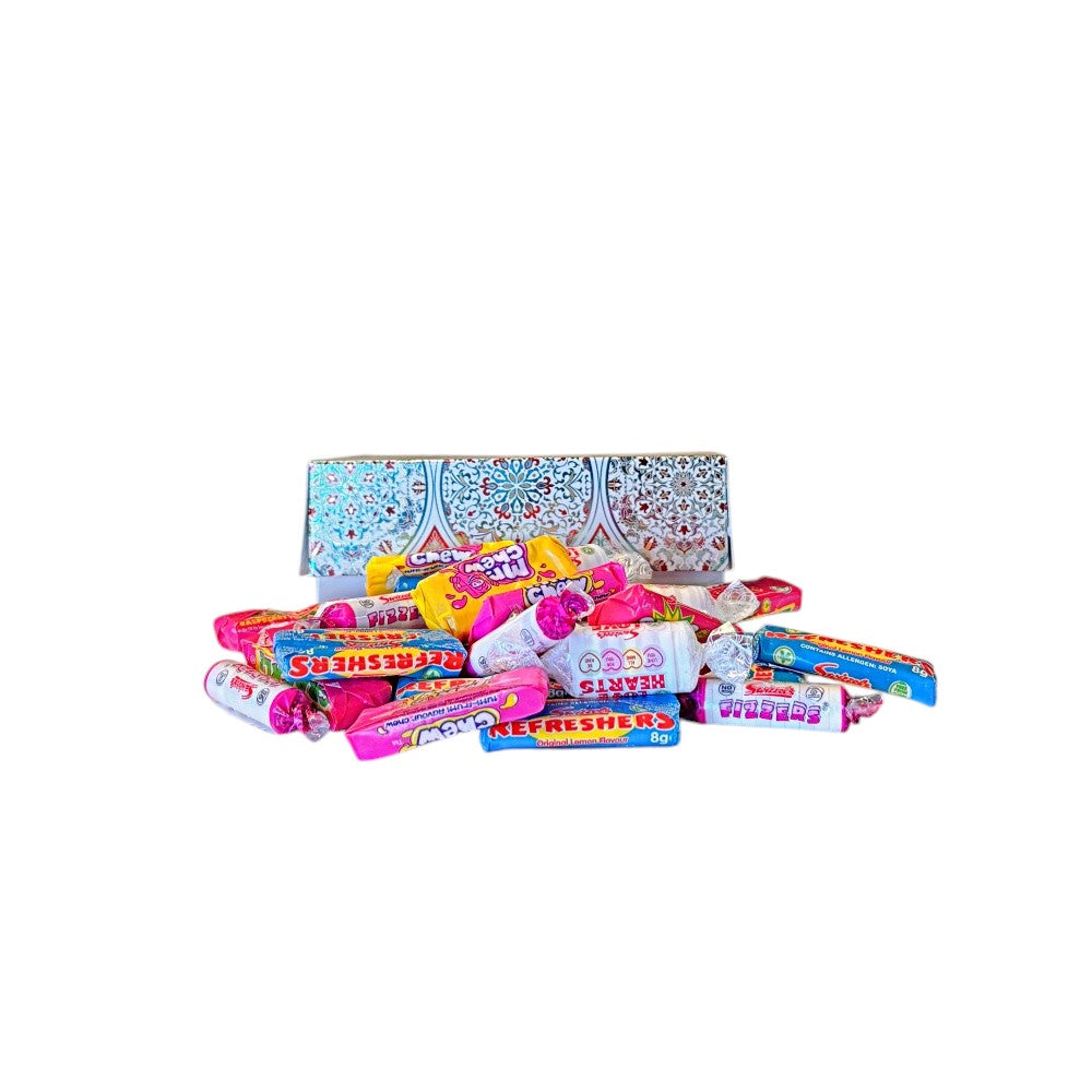 250g Rectangular Box Pattern of Swizzles Retro Sweet Mix