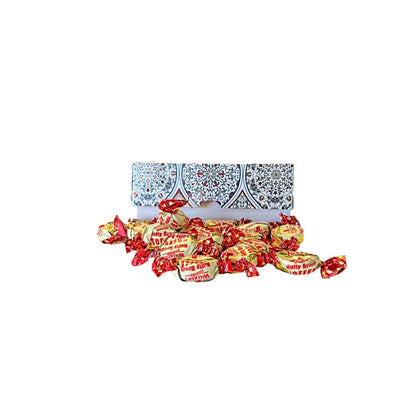 250g Rectangular Box Pattern of Walker Nutty Brazil Toffee