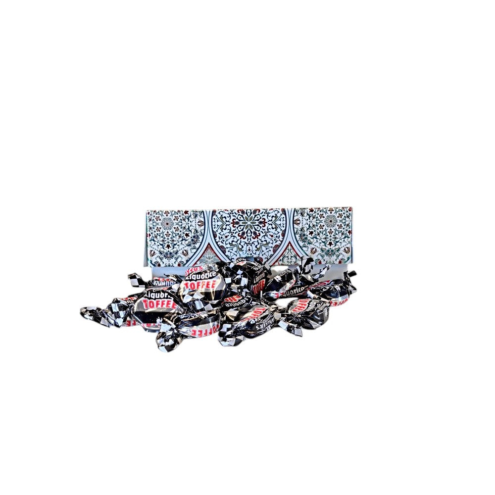 250g Rectangular Box Pattern of Walkers Liquorice Toffee