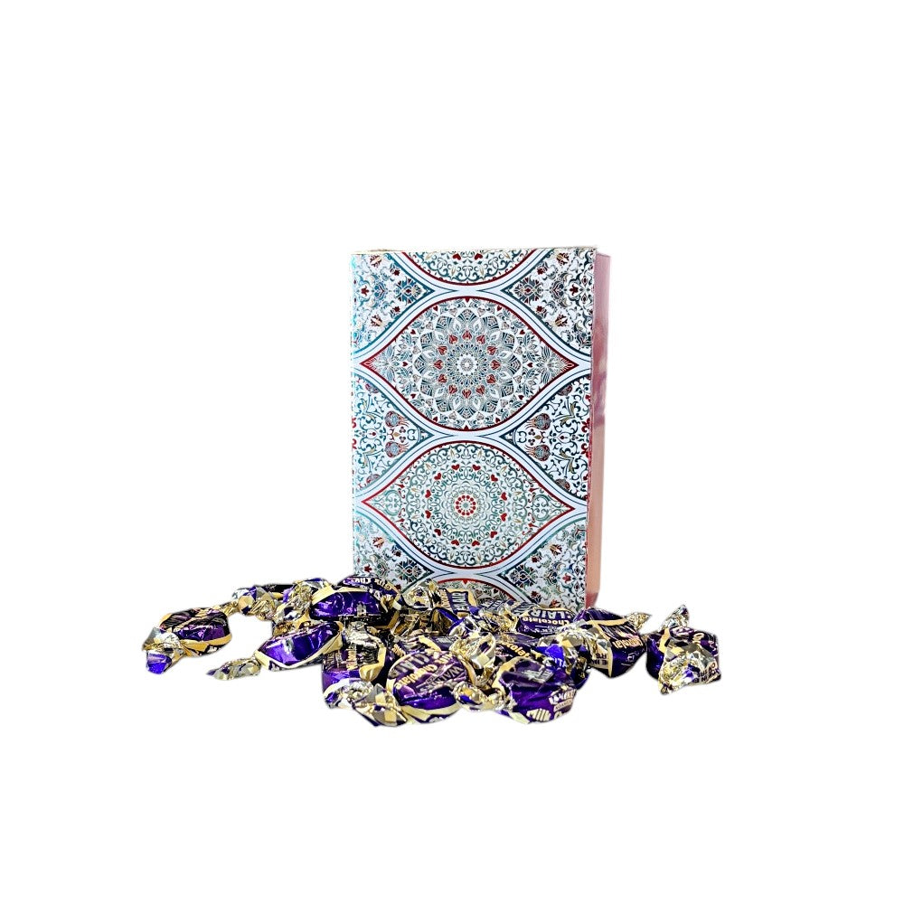 250g Rectangular Box Pattern of Walkers Milk Chocolate Eclairs