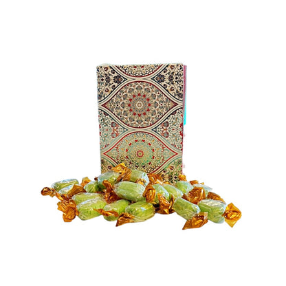 250g Rectangular Box Pattern of Hard Boiled Chocolate Limes Sweets