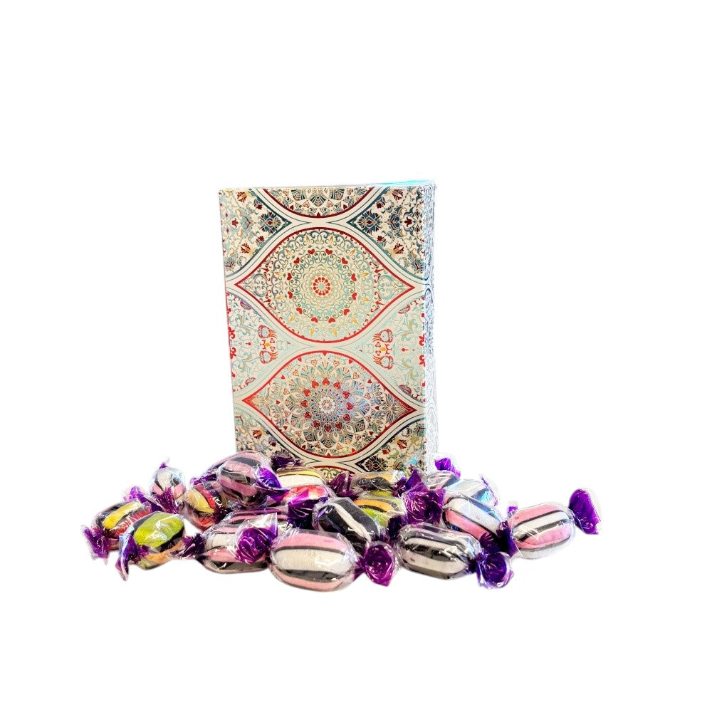 250g Rectangular Patterned Box of Buchanans Liquorice Assortment Sweets