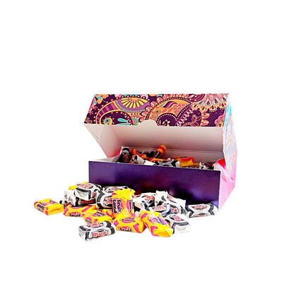 250g Rectangular Box Blossom Pattern of Black Jacks and Fruit Salads