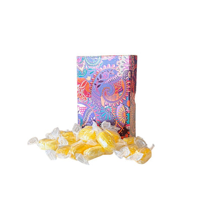 250g Rectangular Patterned Box of Sherbet Lemon Sweets