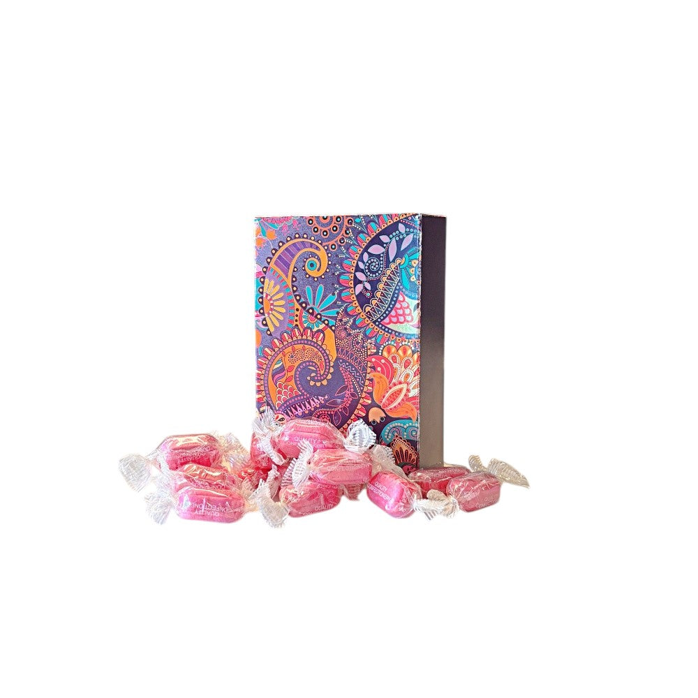250g Rectangular Patterned Box of Strawberry Sherbets Sweets