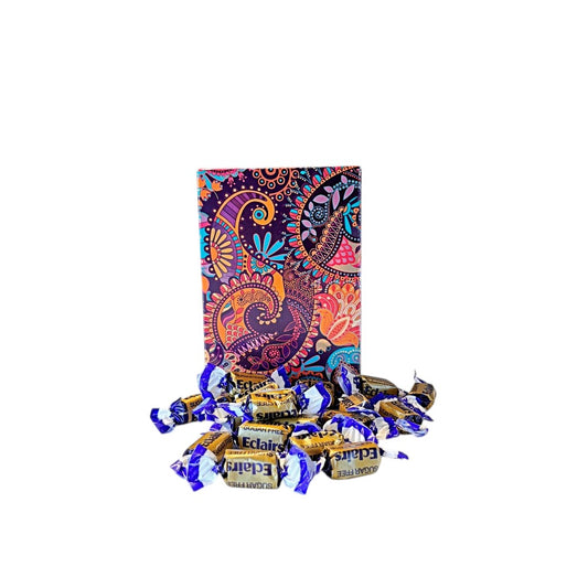 250g Rectangular Box Pattern of Sugar Free Chocolate Eclairs