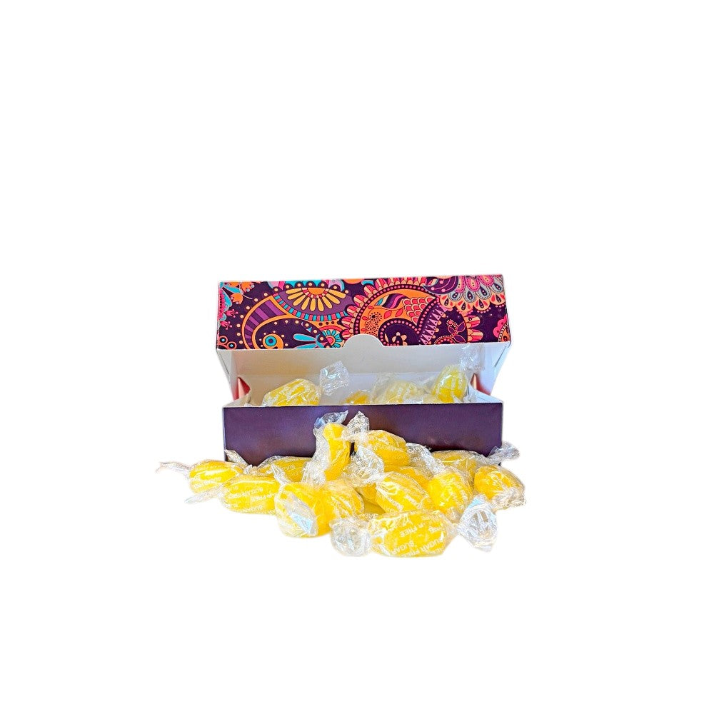 250g Rectangular Box Pattern of Sugar Free Sherbet Lemons