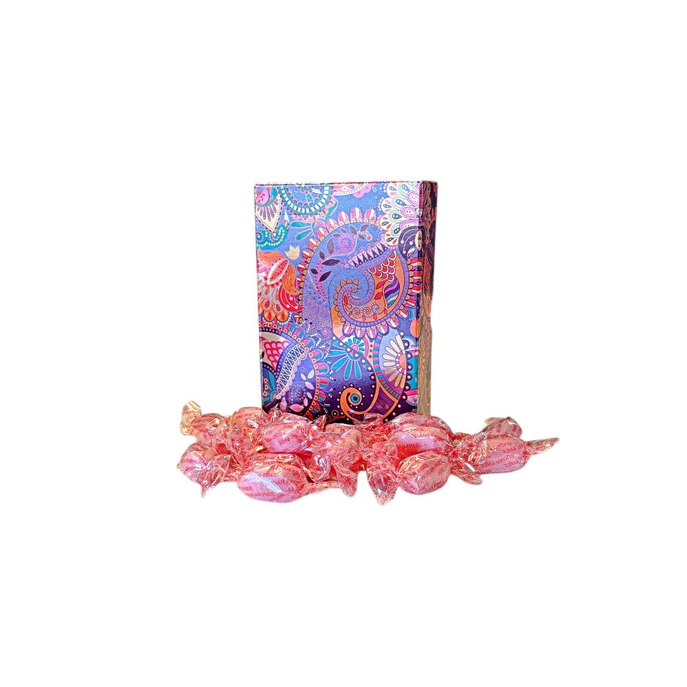 250g Rectangular Box Pattern of Sugar Free Strawberry Sherbets Sweets
