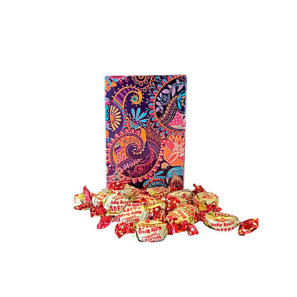 250g Rectangular Box Pattern of Walker Nutty Brazil Toffee