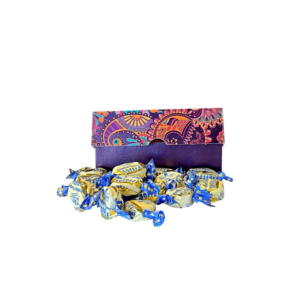 250g Rectangular Box Pattern of Walkers English Creamy Toffee