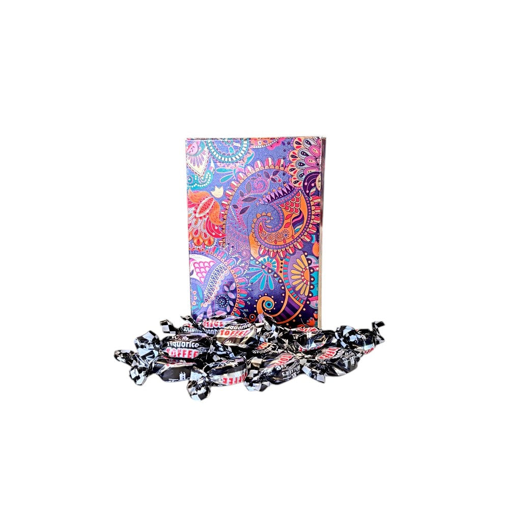 250g Rectangular Box Pattern of Walkers Liquorice Toffee